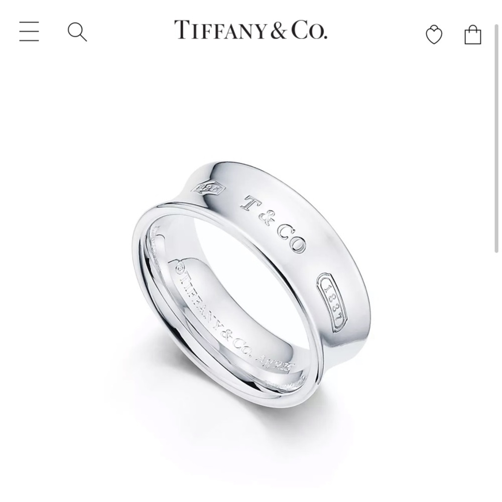 Authentic Tiffany & Co. 1837 ring, size 5